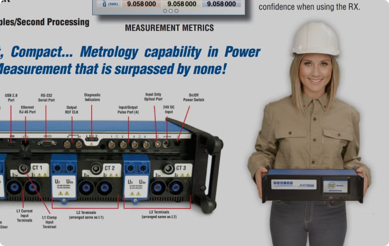 A screen grab of a young woman holding a RADIAN Reference Standard.