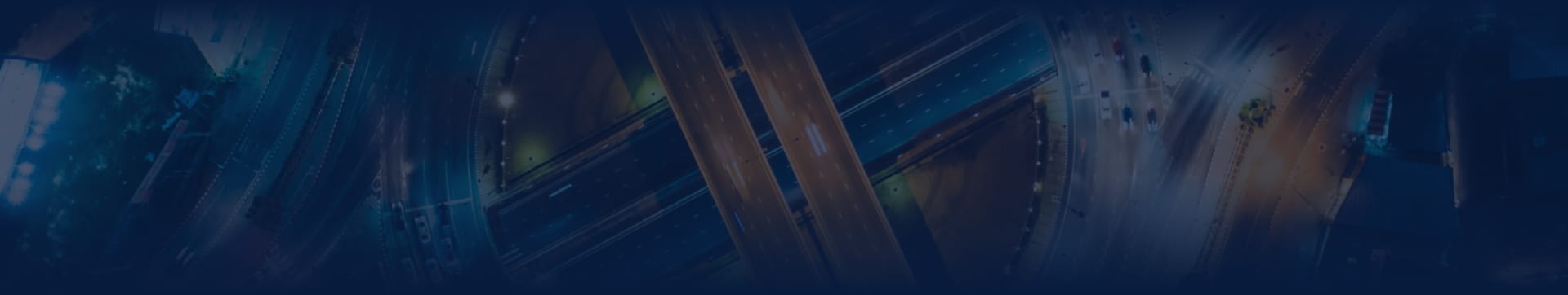 A highway system with a dark blue overlay