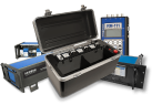 A collage of RADIAN equipment including the RX-3X-A, RM-111, and multiple three phase Reference Standards.
