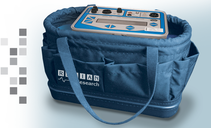 The UTEC 505 in a blue RADIAN tote bag.
