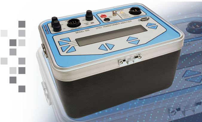 The UTEC 505 on a semi-transparent background.