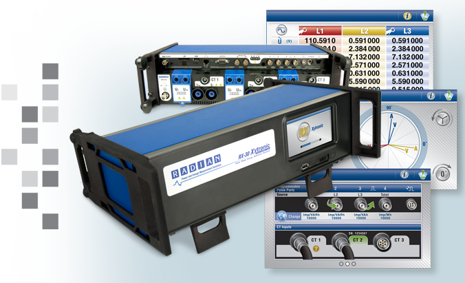 The RADIAN RX-30 transposed over grabs of readings from the equipment.