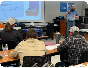 Ryan Moffitt doing an onsite training.