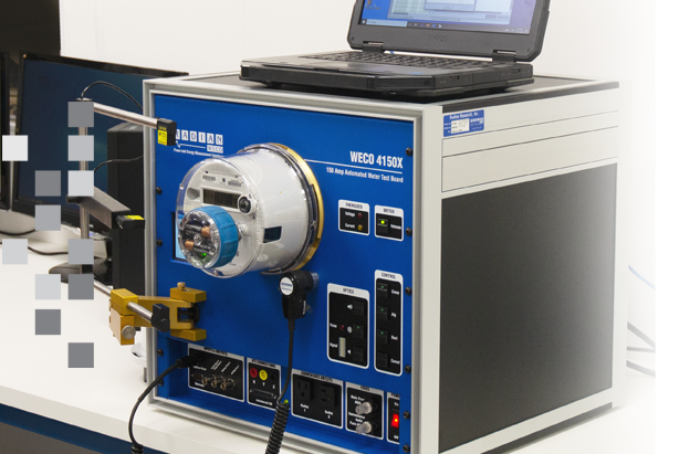The WECO 4150X set up in a meter shop.