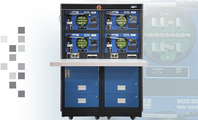 The WECO 8000 on a semi-transparent background.