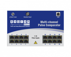 The front panel the RADIAN Multi-Channel Pulse Comparator on a transparent background.