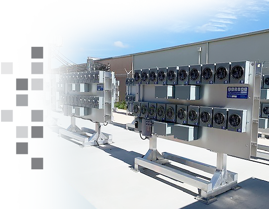 A series of WECO SMART AMI Meter Farms on a customer site.