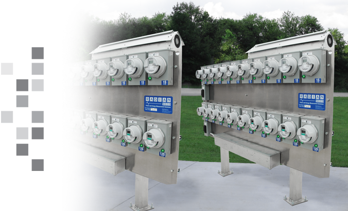 Two WECO SMART AMI Meter Farms at a customer site.