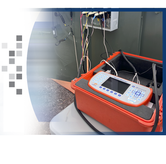 RADIAN's Powermetrix 335V connected to a meter for testing