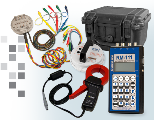 An assortment of RADIAN accessories used with the 6618A and 3302.
