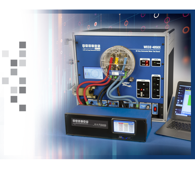 The WECO 4050X wired up to the RADIAN RX-33 to run testing for RADIAN Calibration Services.