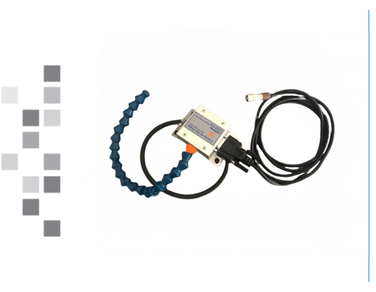 An IR Pulse Detector with Flexible Arm with gray boxes on the left border.
