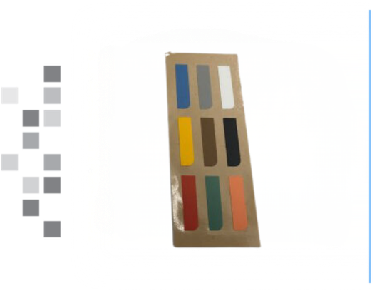 The PM-82-300-6601-01 LABEL 6618A END PANEL COLOR INSERTS on a white background.