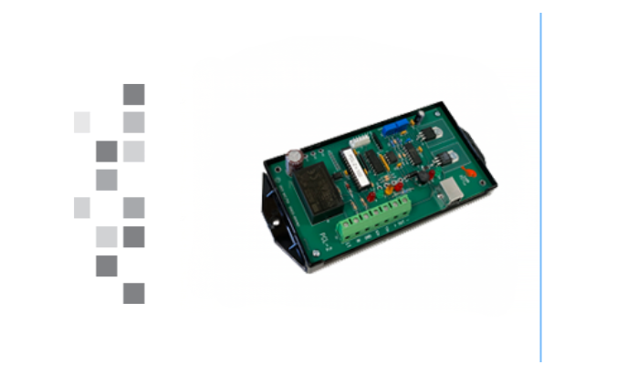 The PCL-2 Pulse-to-Current Loop Converter on a white background.