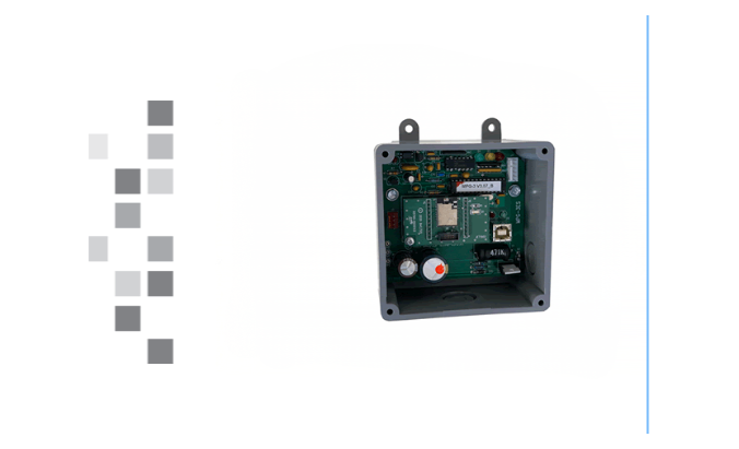 The MPG-3ES Wireless Meter Pulse Generator on a white background